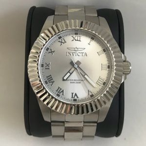 Invicta silver bracelet men’s watch- stainless